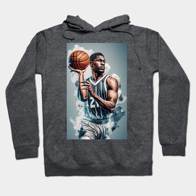 Basketball Buzzer Beater Alley-Oop Graphic Hoodie by AmazinfArt